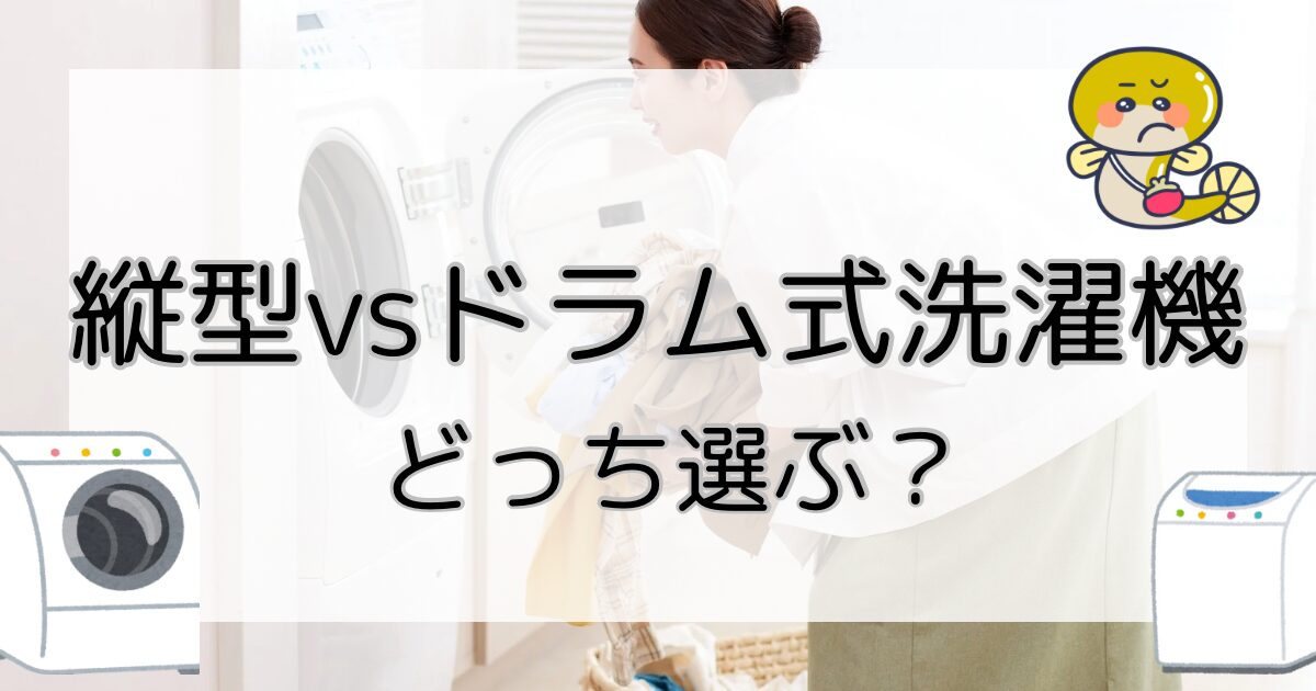 縦型vsドラム式洗濯機どちらが良い？比較解説、オススメ商品紹介｜一条 